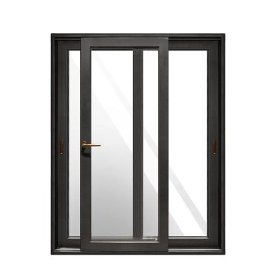 China Sliding Bullet Proof Door America LT120 R7 Popular Round Corner Double Track Aluminum Sliding Door for sale