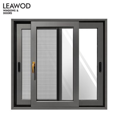 China Folding Sliding Windows Screen Hurricane Impact Aluminum Profile With Insulated Double Glazing for sale