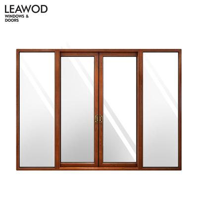 China Postmodern Wood Cladding KT135 Aluminum Sliding Glass Door for sale