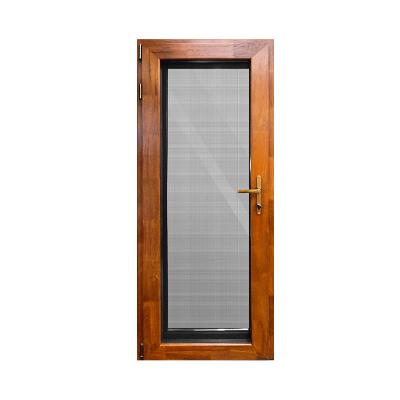 China Modern Exterior High End Aluminum Double Door And Wooden Composite Opening Exterior Door for sale