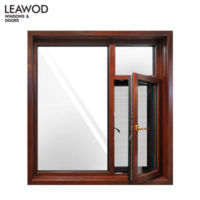 China Swing For Villa KN60 Timber Clad Aluminum Casement Inward Opening Window for sale