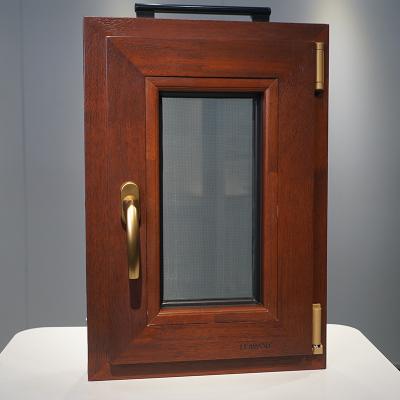 China Swing High End Aluminum Wood Composite Opening Inward Windows for sale