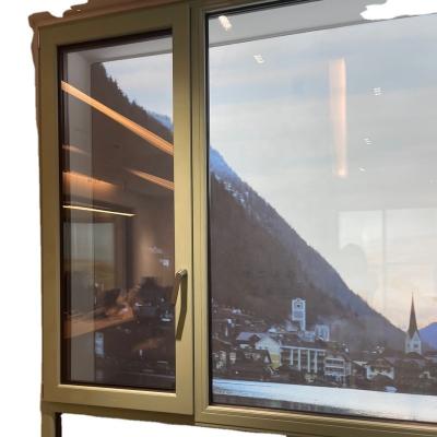 China Wholesale Price Modern Wood Clad Thermal Break Double Tilt-Turn Aluminum Glass Window for sale