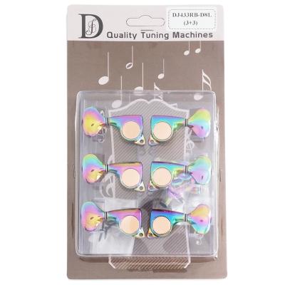 China Derjung Guitar Knob Steel-String Acoustic Guitar String Tuner Tuning Machine Heads Metal DJ433RB-D8L High End Enclosed Gear for sale