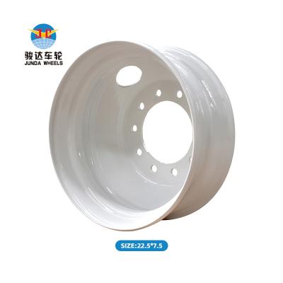 China Truck bus trailer factory direct sales wheels r22.5 heavy duty steel rim GM truck wheel 22.5x7.5 wheel for sale