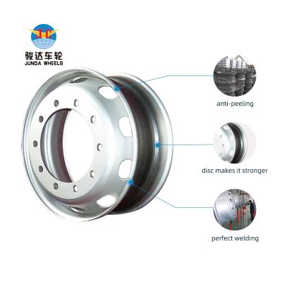 China 9.00x22.5 Steel Truck Wheel Rim Wheel Stainless Steel Alloy Truck Wheel China Factory for sale