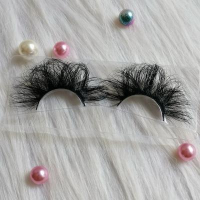 China Realistic Soft Dramatic Mink Eyelashes 3D Lashes Handmade Fluffy 25MM Long Natural Luxury Curly Eyelash for sale