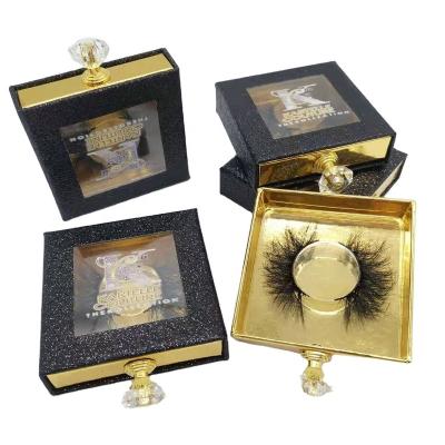 China Black Crisscross and Private Label Custom Deep 25mm Mink Eyelashes Vendors Extra Fluffy Siberian Mink Eyelash Gold Eyelash Packaging Box for sale