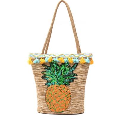 China 2019 Summer Beach Tote Tassels Straw Bags Girls Weekend Straw Bags Bohemian Beach Straw Bag for sale