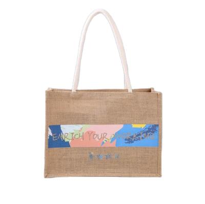 China New Product Promotion Custom Cotton Canvas Small Tote Bag Folding Jute Tote Bag for sale