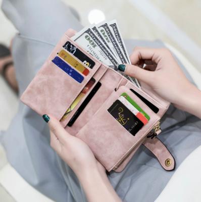 China Fashion 2019 Leather Women Wallet Latch Women Small Thin Coin Pocket Purse Luxury Designer Wallets Card Holders Brand Wallets Purse for sale