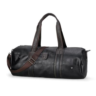 China Fashion Best Selling Products Shoe Travel Bag Leather Cylinder Shaped Men Sports Shoulder Bags for sale