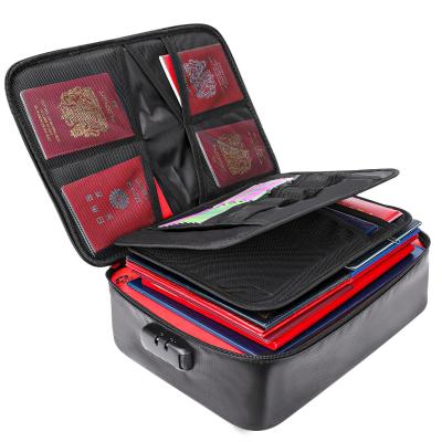 China Sports File Bag with Lock Organizer Bag File Storage Storage File Box Fire Retardant Safe Portable Storage Pocket for Decument Laptops for sale