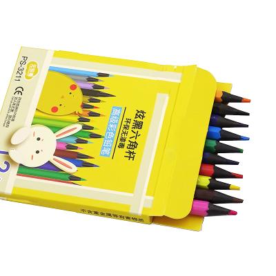 China Soft Bytic 12 Color Cartoon Animal Advance Student Drawing Stationery Color Pencil for sale