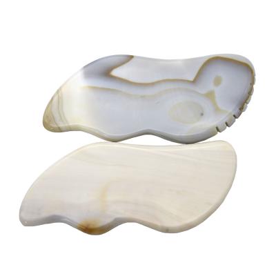 China 2021 Wholesale Gray Agate Gua Sha Tools Gua Sha Sha Massage Factory Comfortable New For Female Facial Care for sale