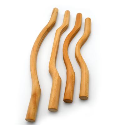 China New Portable Bow Shaped Gua Sha Wood Tool Kit For Body Massage for sale