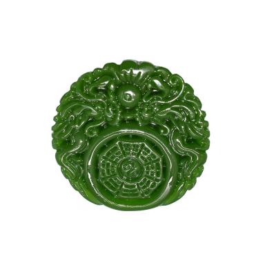 China CLASSIC Natural Men's Nephrite Jewelry Women's Jewelry Jade Stones Pendant Pendant Chinese BAGUA for sale