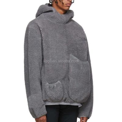 China high quality custom warm pocket pullover winter design ninja logo ninja fleece sherpa hoodie for men for sale