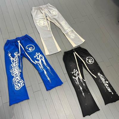 China Custom Anti-Wrinkle Mens Talent Jogger Pants Jogging Fleece Whites 100% Cotton Breath Printing Vintage Man Casual Track Flared Jogger Pants for sale