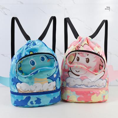 China Others Custom Waterproof Cute Beach Backpack Cartoon Bag Storage Swimming Kit For Kids for sale