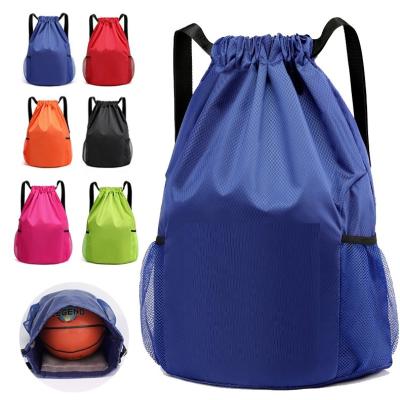 China Large Capacity Drawstring Backpack Shoulder Backpack Sports Fitness Basketball Football Backpack for sale