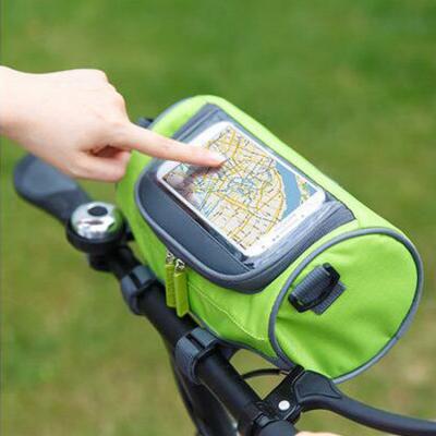 China Wholesale Large Capacity Customized 600D Oxford Cloth Touch Screen Bike Bag Mountain Bike Set Front Pack for sale