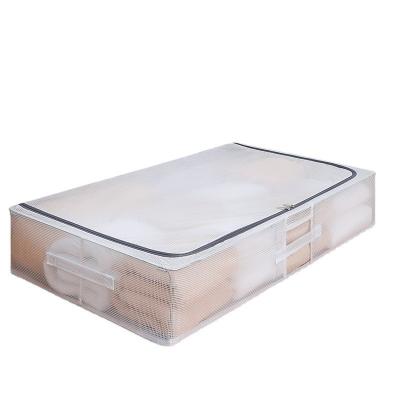 China Hot Selling PVC Large Capacity Oxford Thickened Steel Frame Bed Storage Boxes Bins Bottom Organizer For Clothes for sale