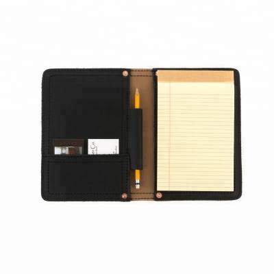 China High Quality Fashion Customized Bifold Custom Genuine Leather Notebook for sale