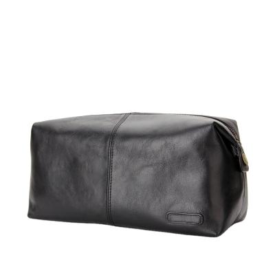 China Wholesale New Design Waterproof Real Leather Makeup Case Cosmetic Bag for sale