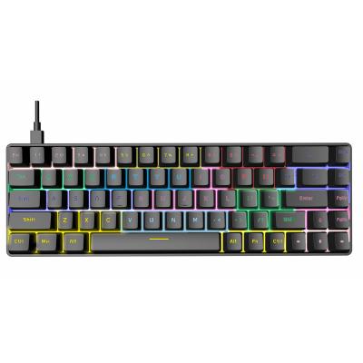 China Anti-ghosting Mechanical Gaming Keyboard, 68 Keys Wired Gaming Keyboard With RGB Lights for sale