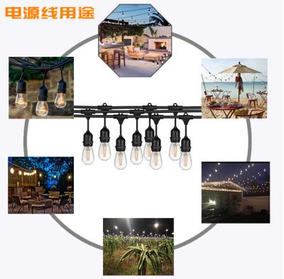 China Solar Outdoor Rainproof LED Bulb String Lights E26 E27 Lamp String Copper Wire XLTD-P5041 Rainproof Lamp String for sale