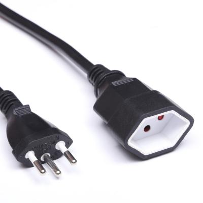 China Home Appliance Switzerland Power Cord Custom Length / Color Electric Power Cord 3 Plug To Socket IP44 Waterproof for sale