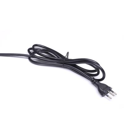 China Customized Standard Home Appliance Brazil 3Pin 10A 250V AC Power Cord Host Cable 6FT 10FT 10A 110V 3 Fork AC Power Line Cord for sale