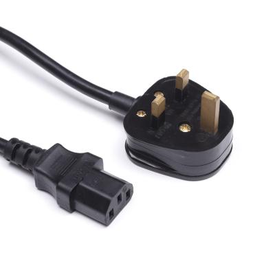 China Home Appliance 1M Pin 5a 3 6Ft Fork Black AC Cable With BS Plug C13 Kettle Power Cable UK Mains Plug To C13 (Customized Length / Color) for sale