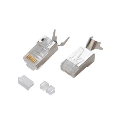 China Network Cable Wholesale Price 8P8C Connector Shielded CAT7 RJ45 Connector Modular Plug for sale