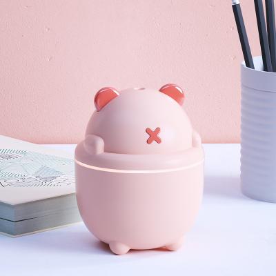 China Mini Cool Mist Portable Car Humidifier Ultrasonic Quiet Night Light Moisturizing Winter Great Gift 300mL Humidifier Mini Car Bear for sale