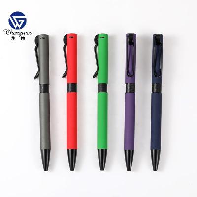 China Office& School pen 2023 new creative design luxury metal ballpoint pen with custom logo for sale