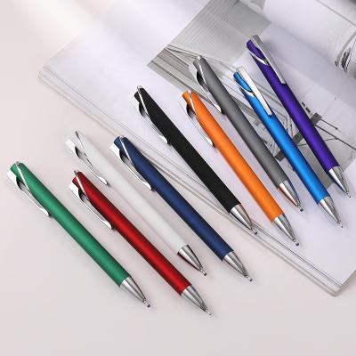 China Office& Promotion wholesale LOGO school pen 2023 brand metal multicolor high quality ballpoint pen for sale