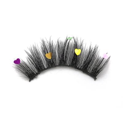 China 5d 5d effect sparkle beauty glitter lashes false eyelashes with butterflies on them for sale