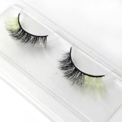 China Gorgeous Style Wholesale Russian Stripe Colored Lashes Colored Lashes Faux Mink Rainbow Color Fluffy Lashes for sale