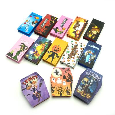 China Gorgeous Style Eyelash Boxes Halloween Eyelash Vendor Customized Boxes for sale