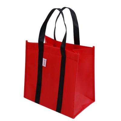 China Supermarket Carry Non Woven Wine Bottle Handled Custom Made Bag For Shopping for sale