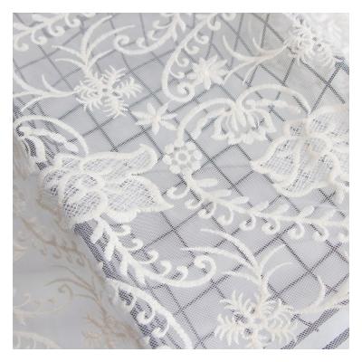 China Other High Quality Swiss Embroidery Voile Lace Rayon Tulle Wedding Lace Trim Fabric For Cocktail Dresses for sale