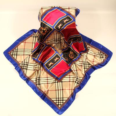 China 90*90Cm New Silk Satin Colorful Printing Square Scarf For Ladies Other Main Scarves Shawls Scarf For Women for sale