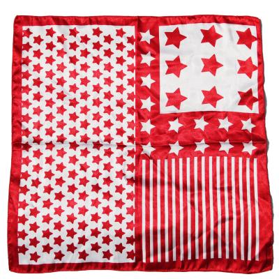 China 50*50cm Square Bandana Silky Hijab Head Tie Up Custom Print Satin Square Headscarf Hair Wrap Scarf For Women 50*50cm for sale