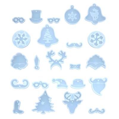 China Europe XQ535 Silicone Christmas Resin Molds For DIY Crafts Decorations Jewelry Making Christmas Props Home Decor for sale