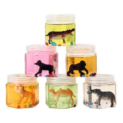 China Kids Gift BX329 Hot Selling Crystal Mud with Dinosaur/Insect/Sea World Mud Container for Kids Dinosaur Mud for sale