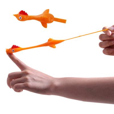 China The Other Toy Animal Chicken Insect Toy Flying Shot Turkey Stretchy TPR Slingshot BX325 for sale