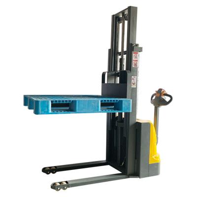 Китай Hydraulic Forklift High Lift 1ton Electric Stacker Truck Walking Mechanical Pallet Stacker продается