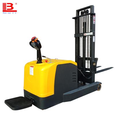 China battery operated stacker manufacturer 1ton 2ton mast forward mobile lift forklift truck electric for sale Te koop